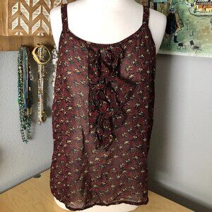 Vintage CAROLE LITTLE Ruffle Camisole
